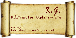 Künstler Gyárfás névjegykártya